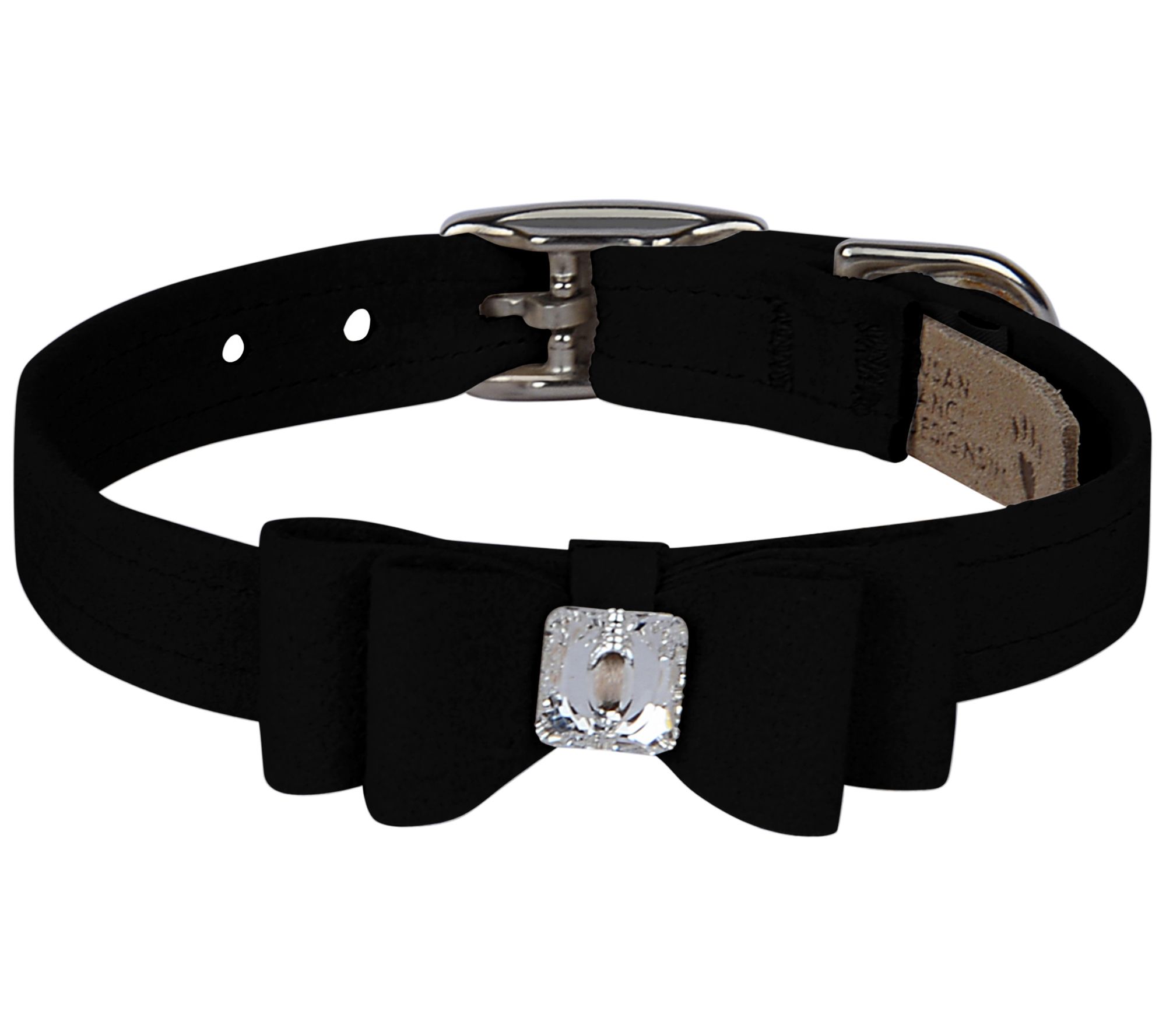 Susan Lanci Designs Ultrasuede Big Bow Dog Collar - QVC.com