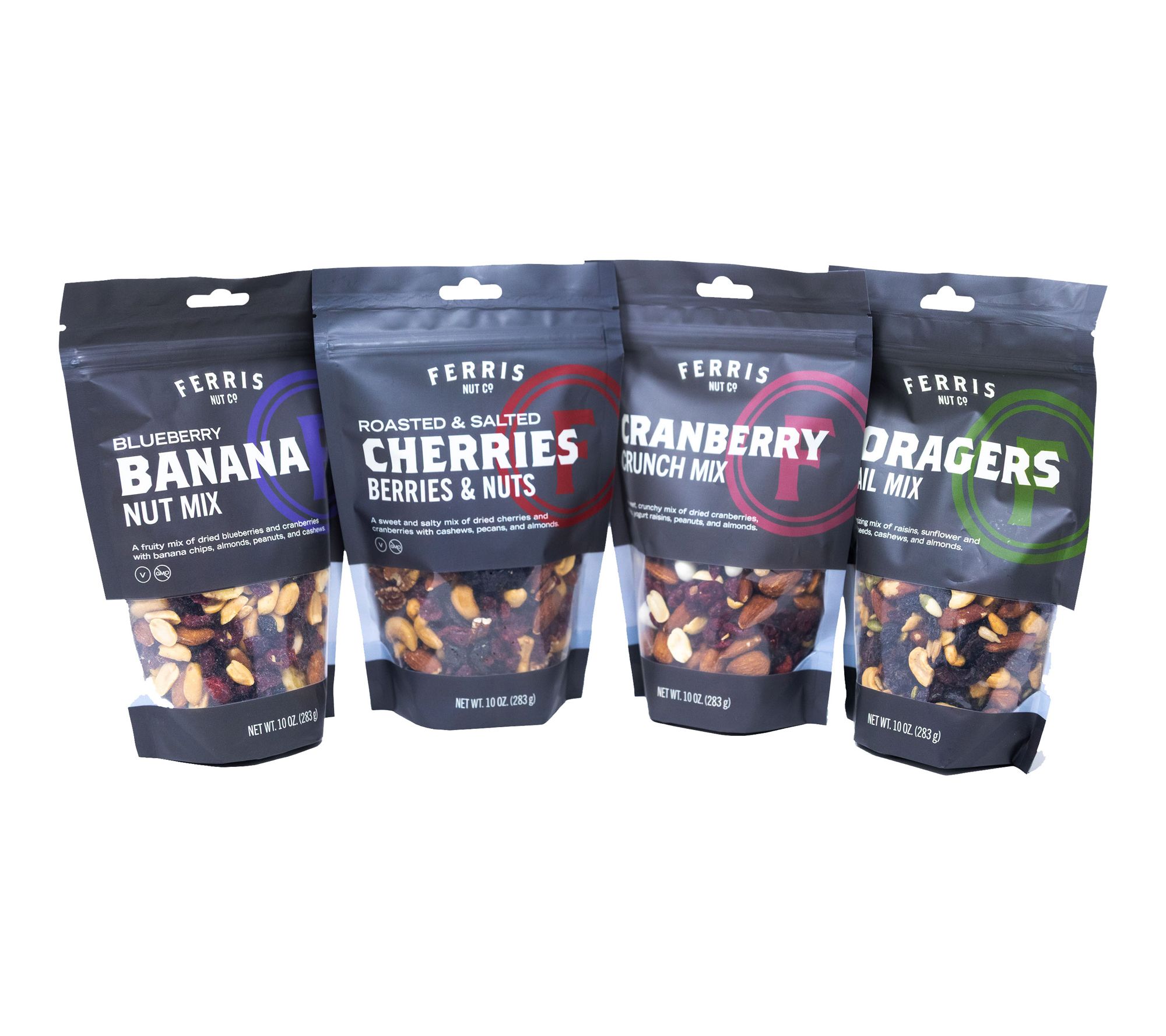 Ferris Nut Co. (4) 10 oz Bags Fruit & Nut Mixes