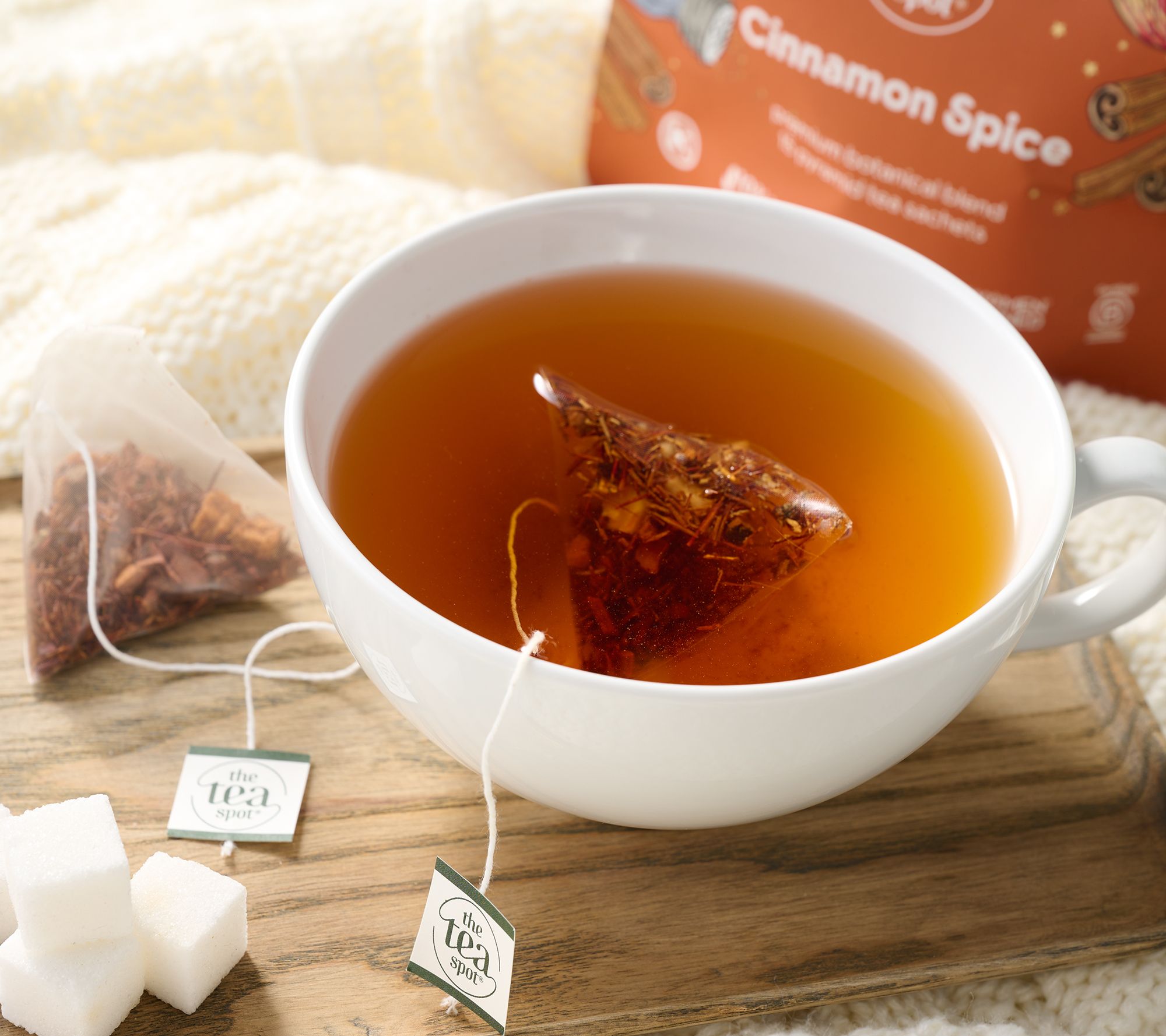 The Tea Spot 45 Whole Leaf Pyramid Tea Sachets Sweater Weather Sips