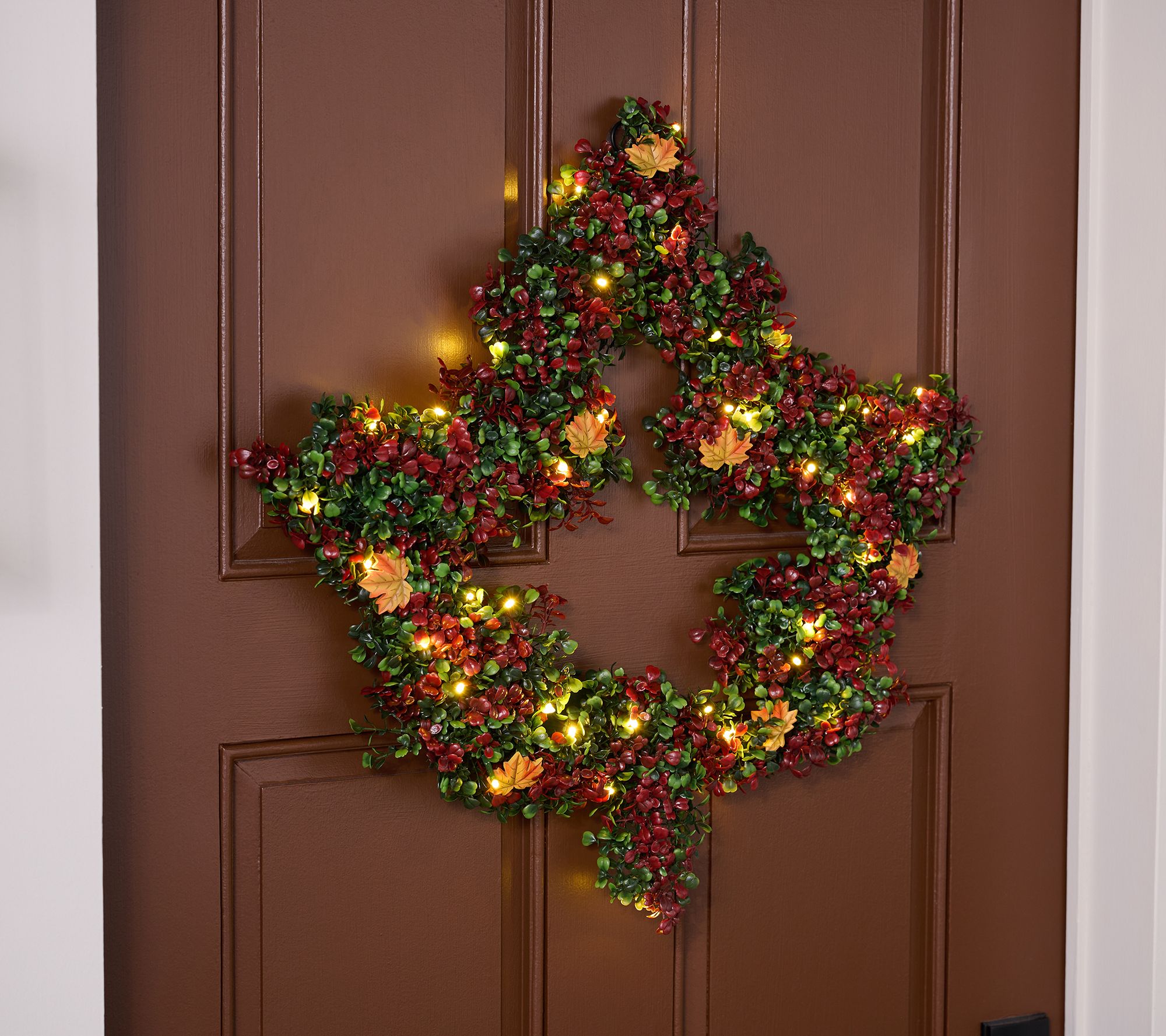 "As Is" Girl Next Door By Carolyn Gracie Faux Boxwood Harvest Wreath