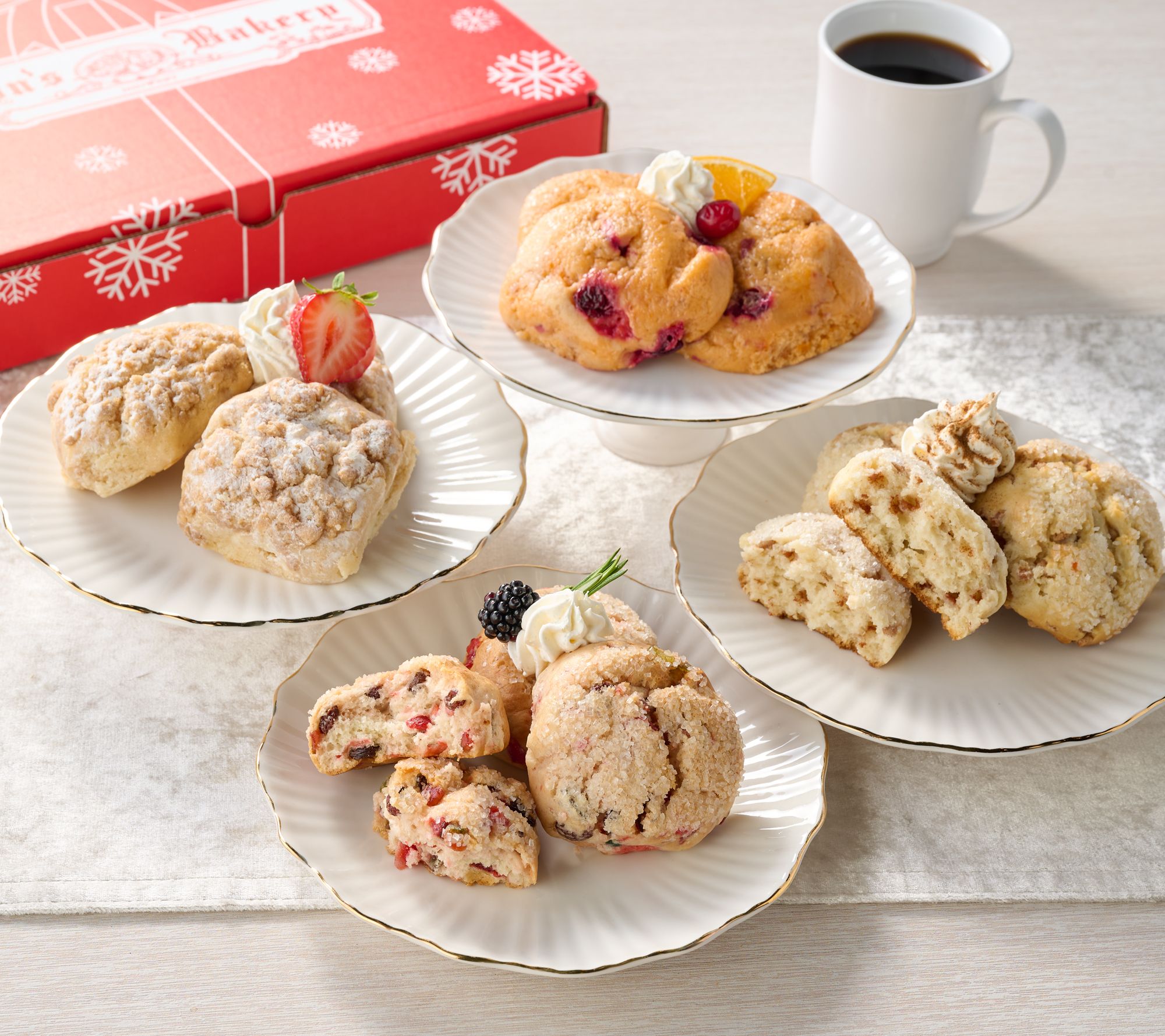 Hahn's Bakery 12 Individual Holiday Scones in Gift Box