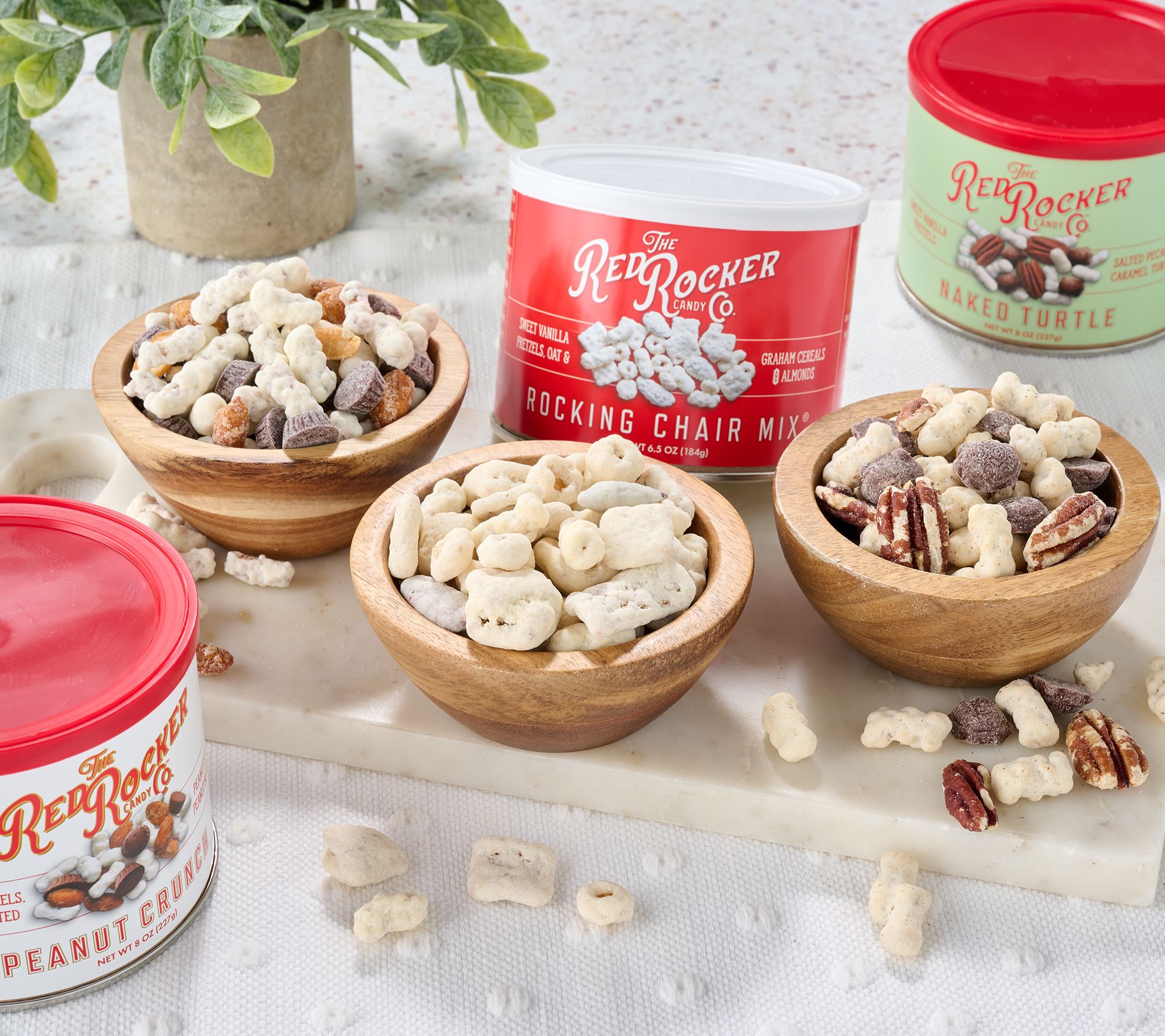 Red Rocker Candy (3) Sweet Snack Mixes in Gift Tins