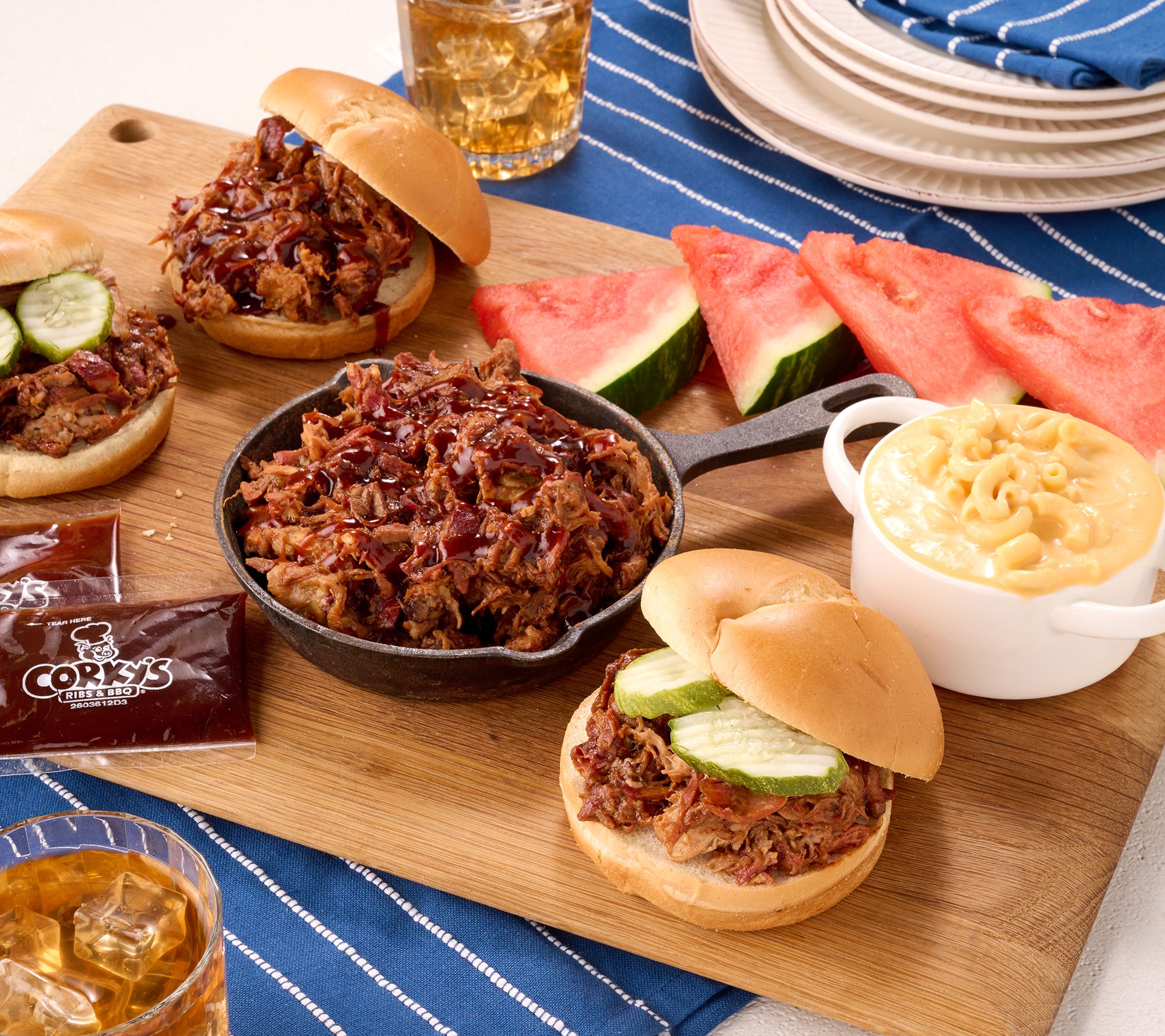 Corky's BBQ 8-lbs Pulled Pork or Chicken With BBQ Sauce