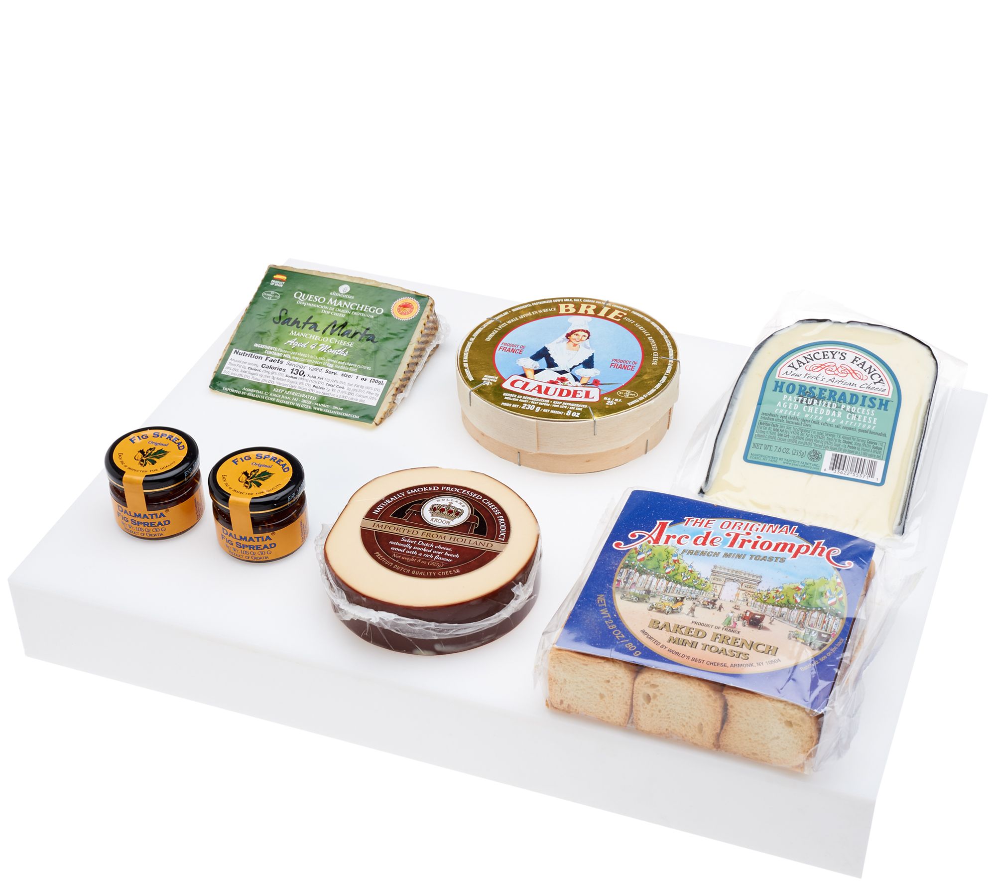 World's Best Cheeses Imported Four Cheese Sampler with Fig Spread
