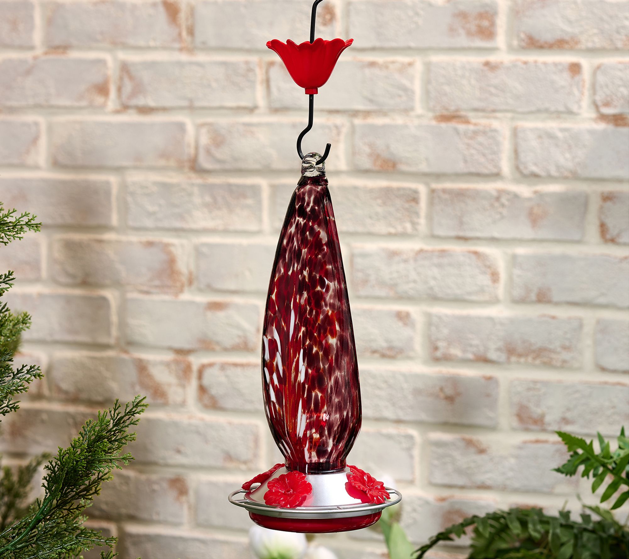 Ultimate Innovations Glass Teardrop Hummingbird Feeder