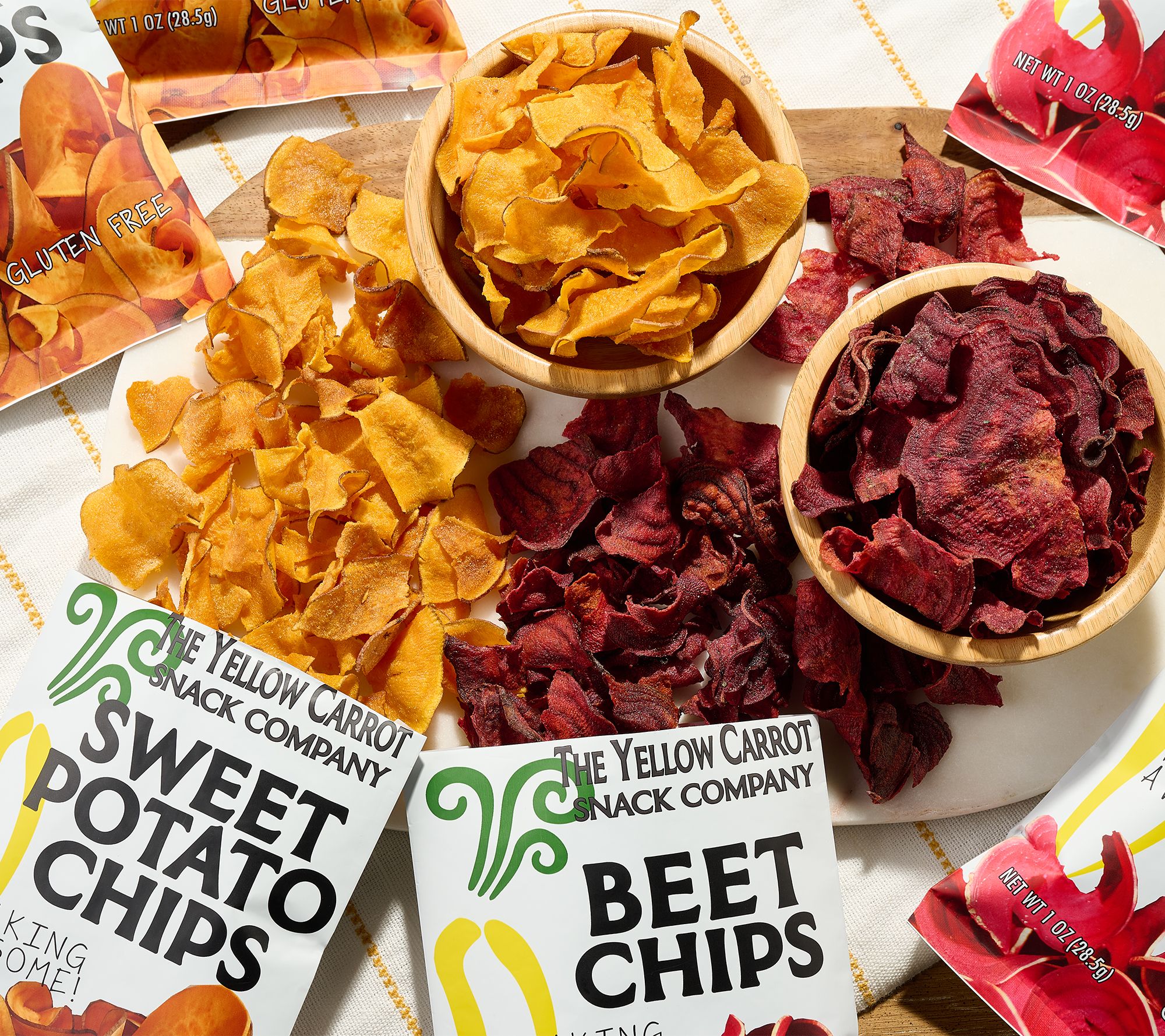 The Yellow Carrot Snack Co. (12) Snack Size Bags of Veggie Chips - QVC.com