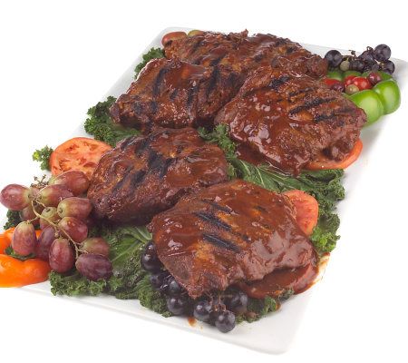 Corky's BBQ (5) 1 lb Fully Cooked Pork Boneless Rib Racks - QVC.com