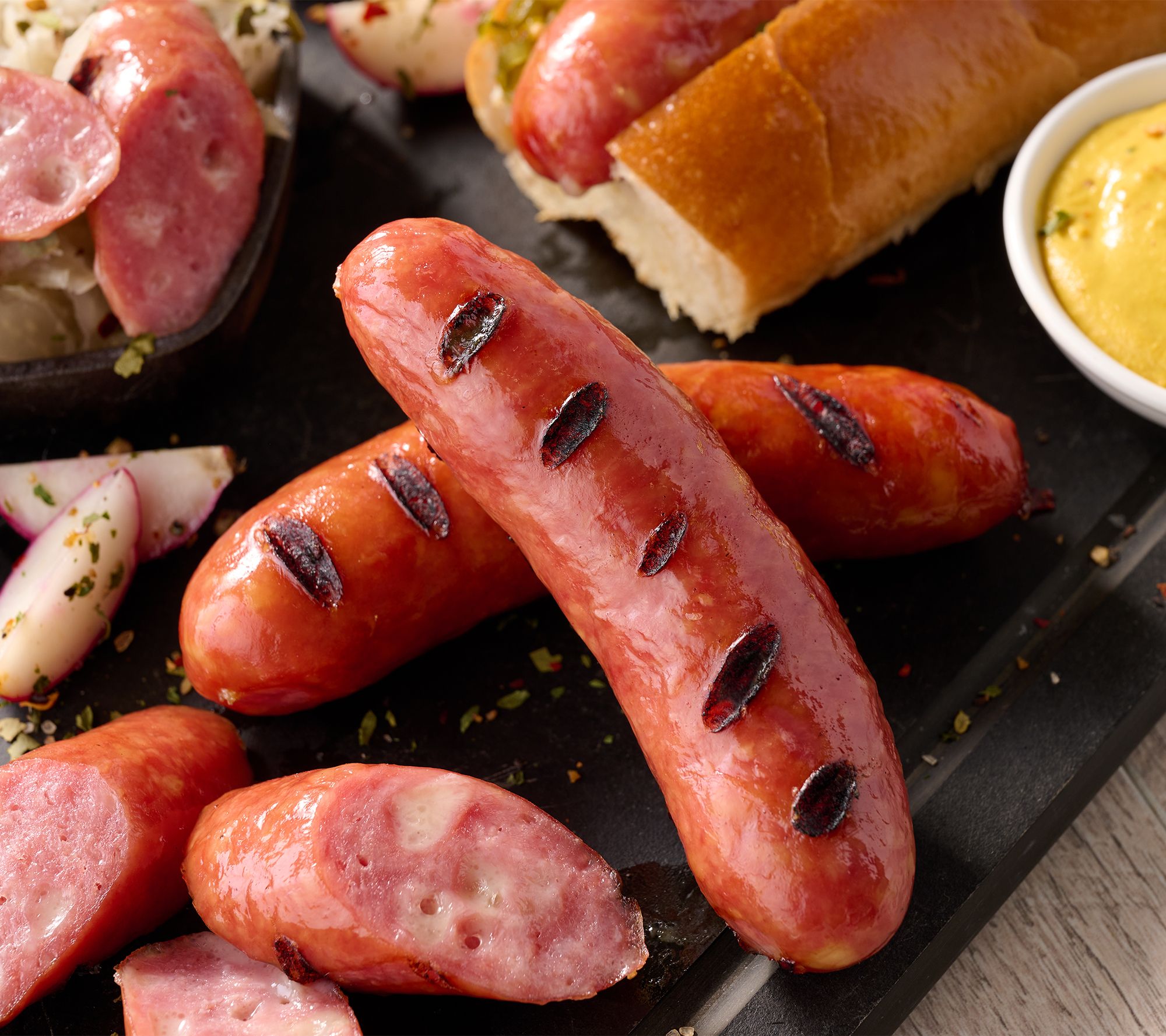 Kansas City Steak Co. (15) 2.8-oz White Cheddar Bratwurst