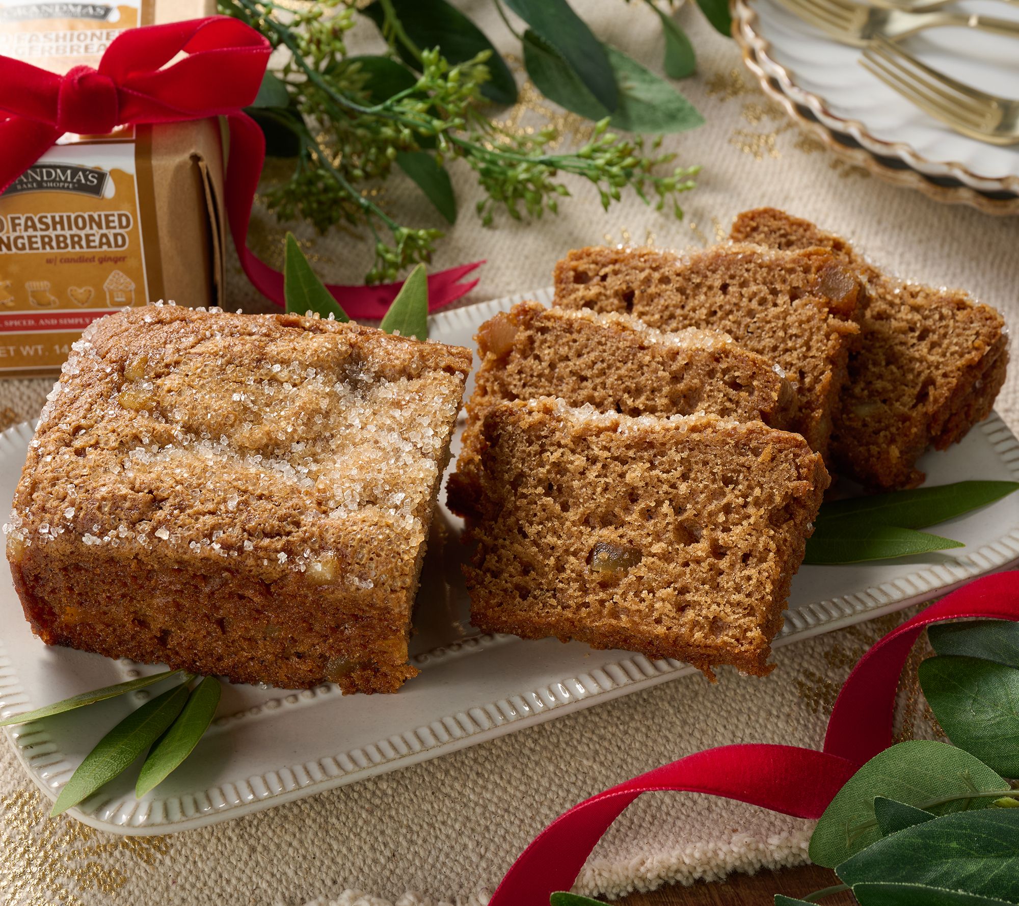 Beatrice Bakery 14oz Old Fashioned Gingerbread Loaf & Gift Box - QVC.com