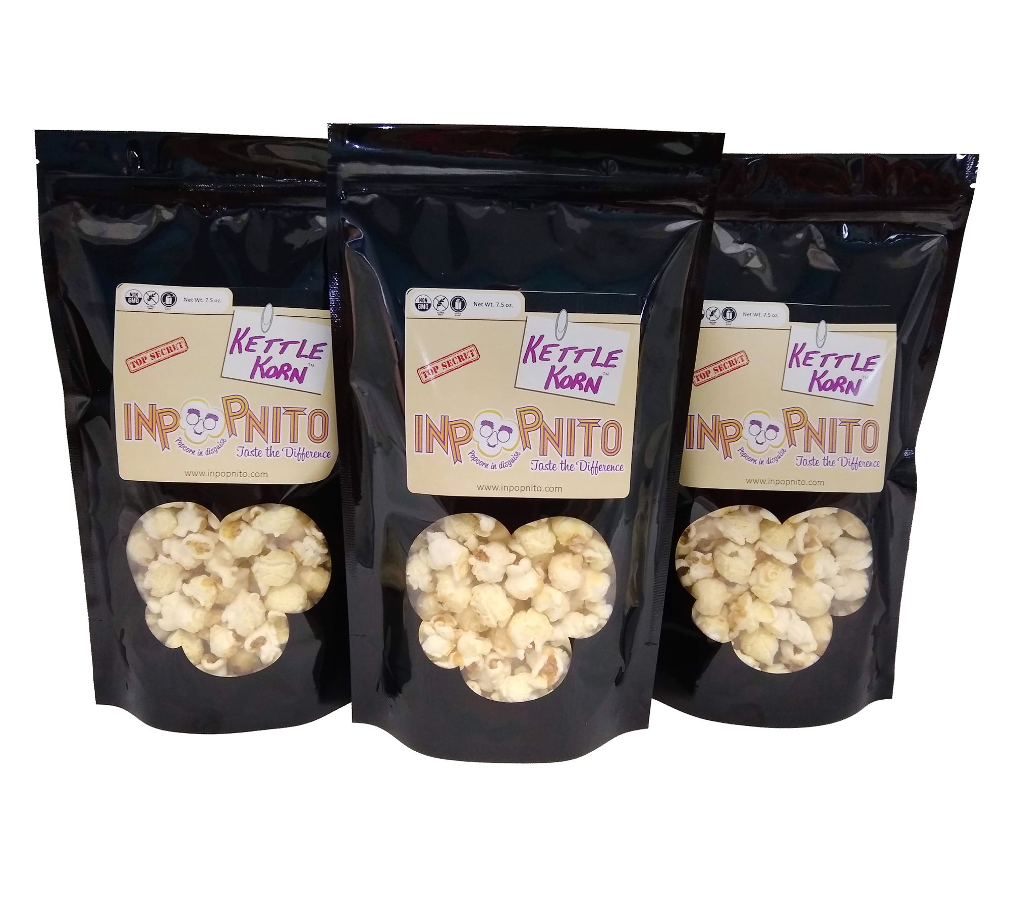 Inpopnito 3-Pack Popcorn in Disguise Gourmet Popcorn