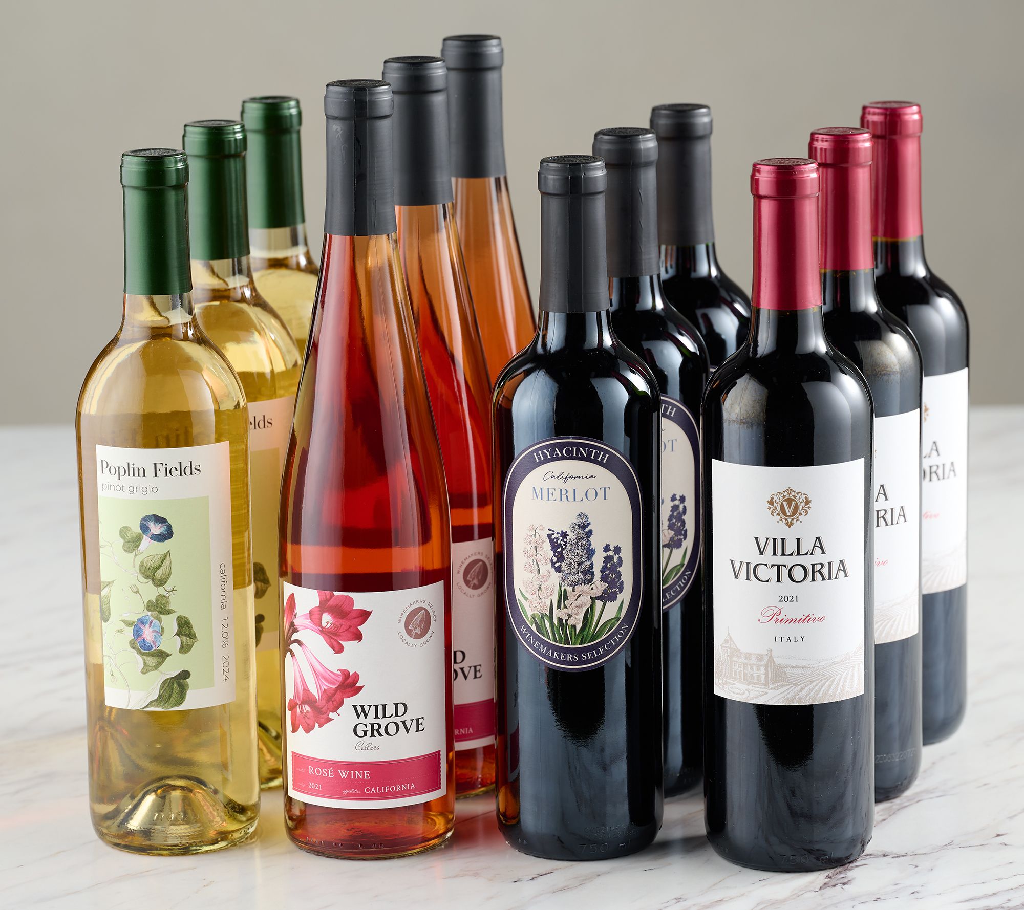 Vino Voyage Wine Favorites (12)750ml Btls California & Italian Wines