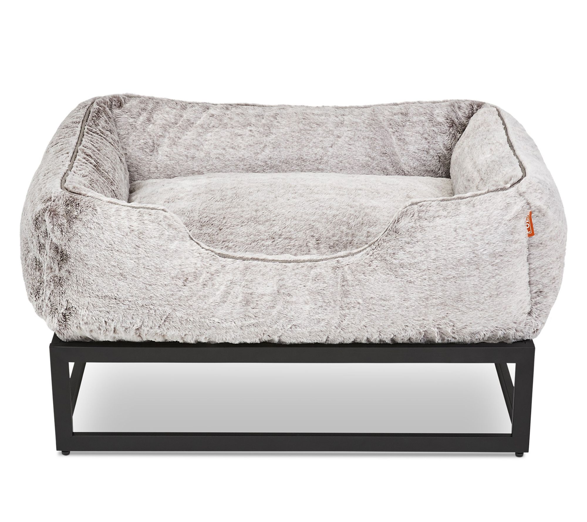 FUZI Pets Luxury Elevated Plus Dog Bed with Black Base - Large