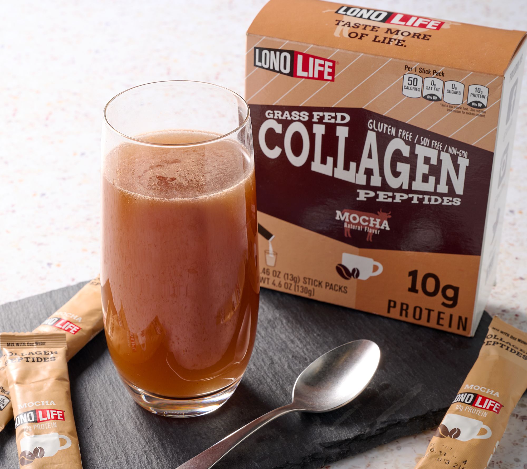 LonoLife 30-ct Protein Packed Mocha Collagen Peptides