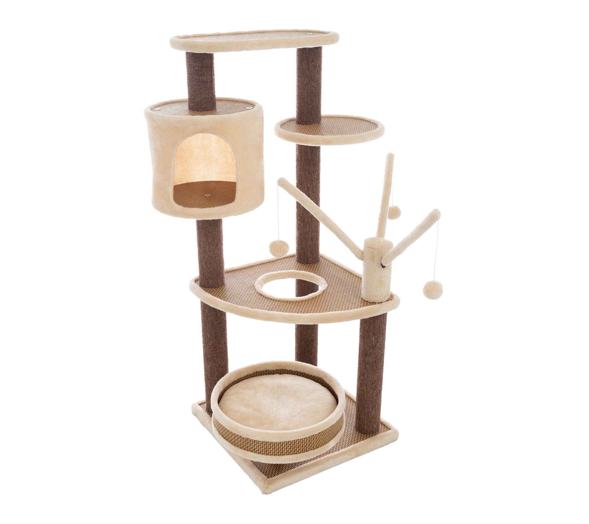 Petmaker 6-Tier Cat Tower Cushioned Bed, Perches, Condo Hut