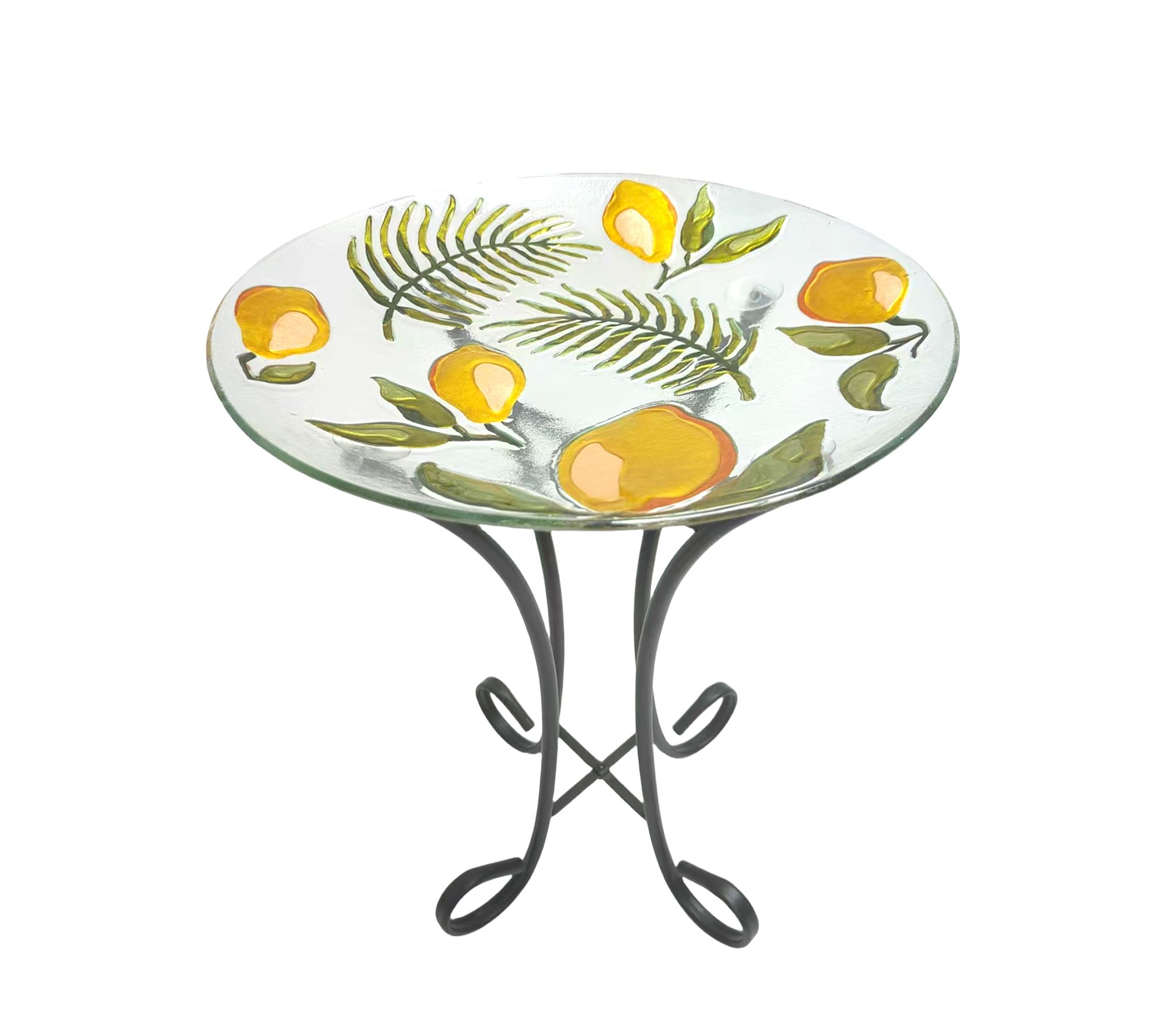 "As Is" Temp-tations Outdoors Glass Bird Bath With Base