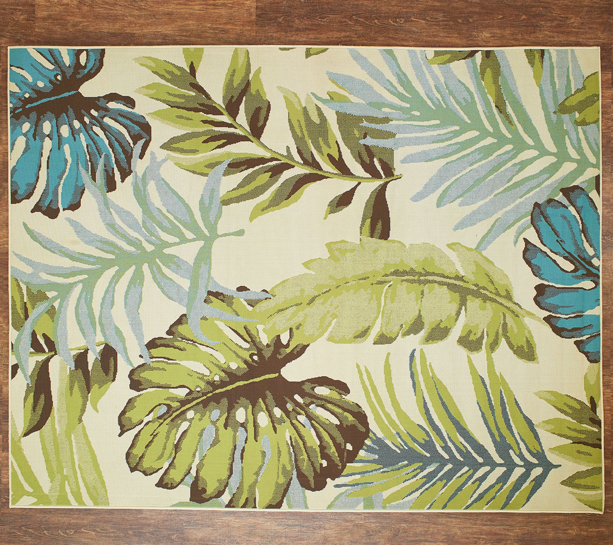 Palm Leaves Indoor Outdoor Rug, Tommy Bahama Outdoor Rugs Qvc