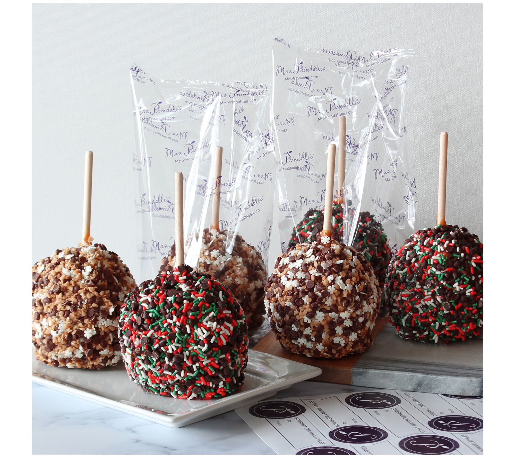 SH 11/18 Mrs. Prindable's 6pc Large Holiday Apple Assortment