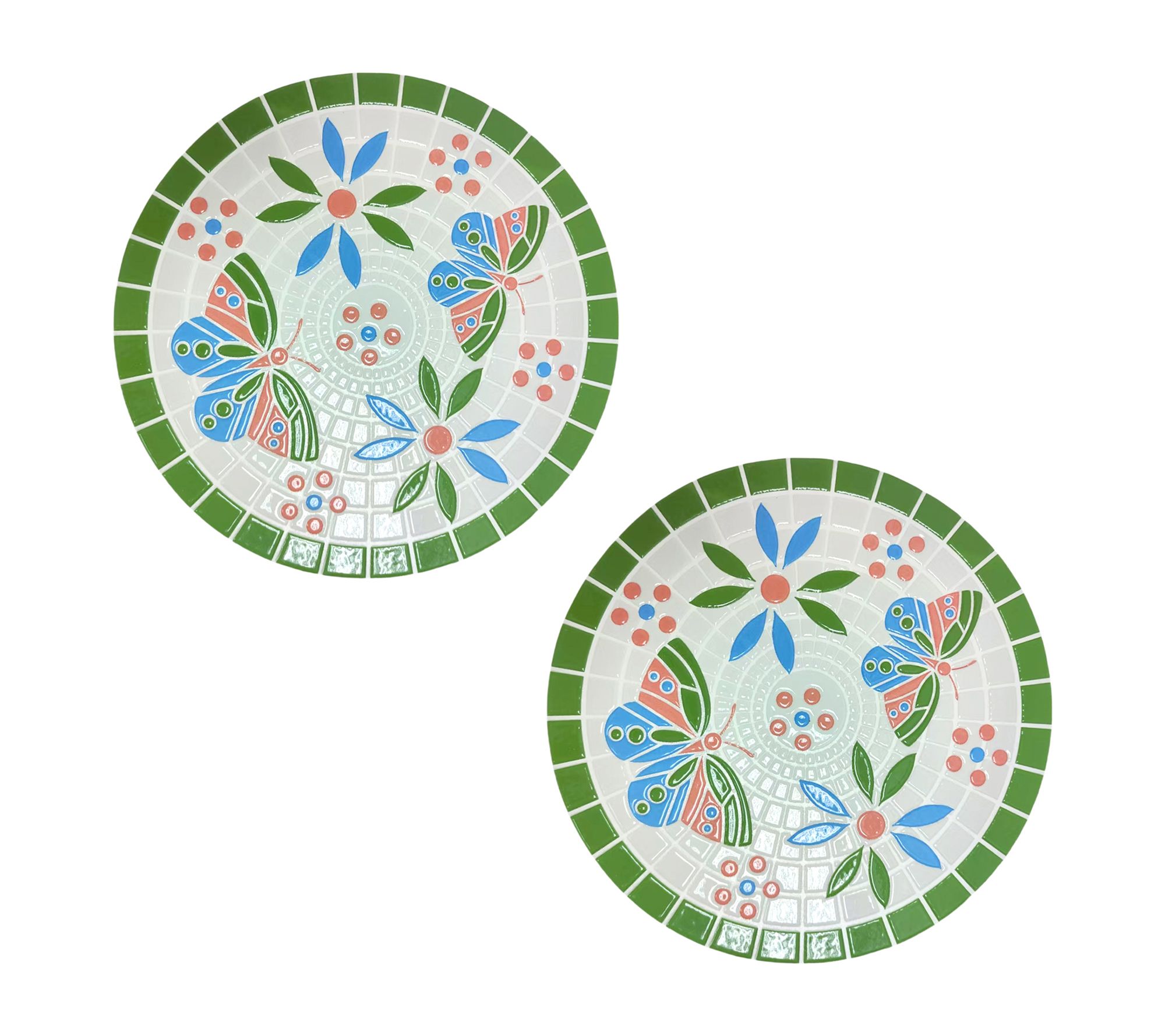 "As Is" Temp-tations Outdoors S/2 Decorative Mosaic Stones