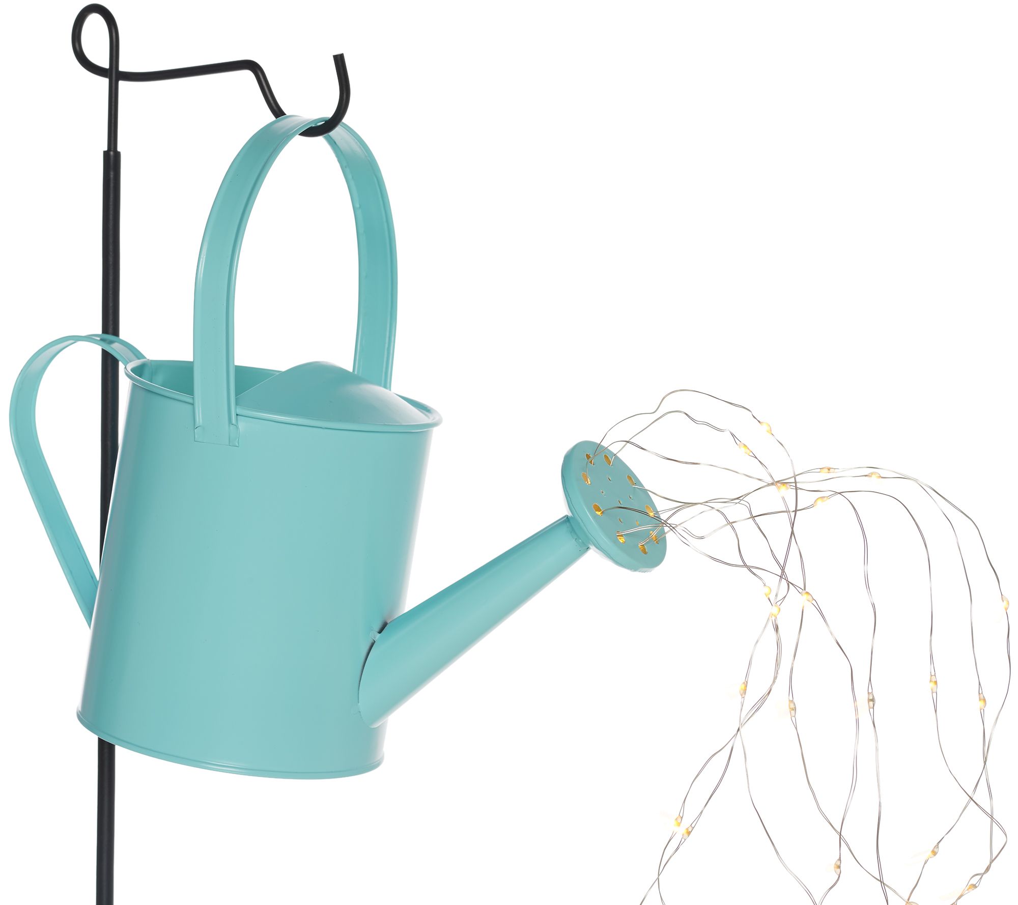 Solar Watering Can with Cascading Lights & Shepherd's Hook