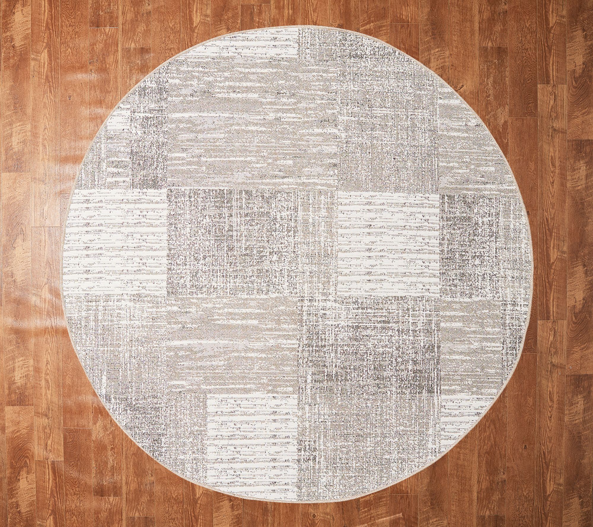 Veranda Living 78" Round Windward Block Indoor/Outdoor Rug