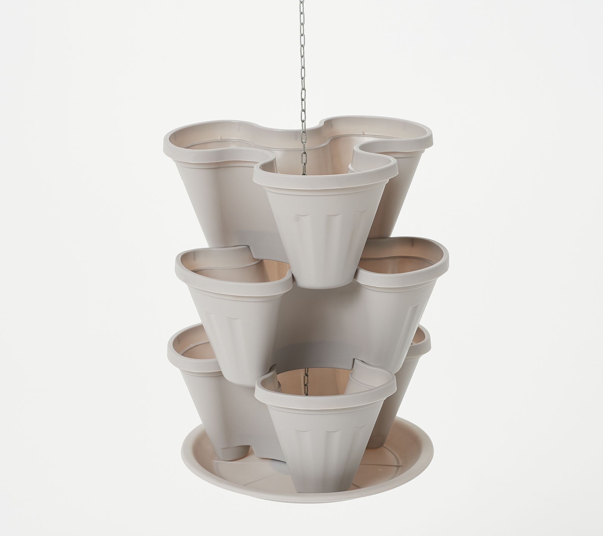 Barbara King Stackable Planter With Chain For Hanging Qvc Com