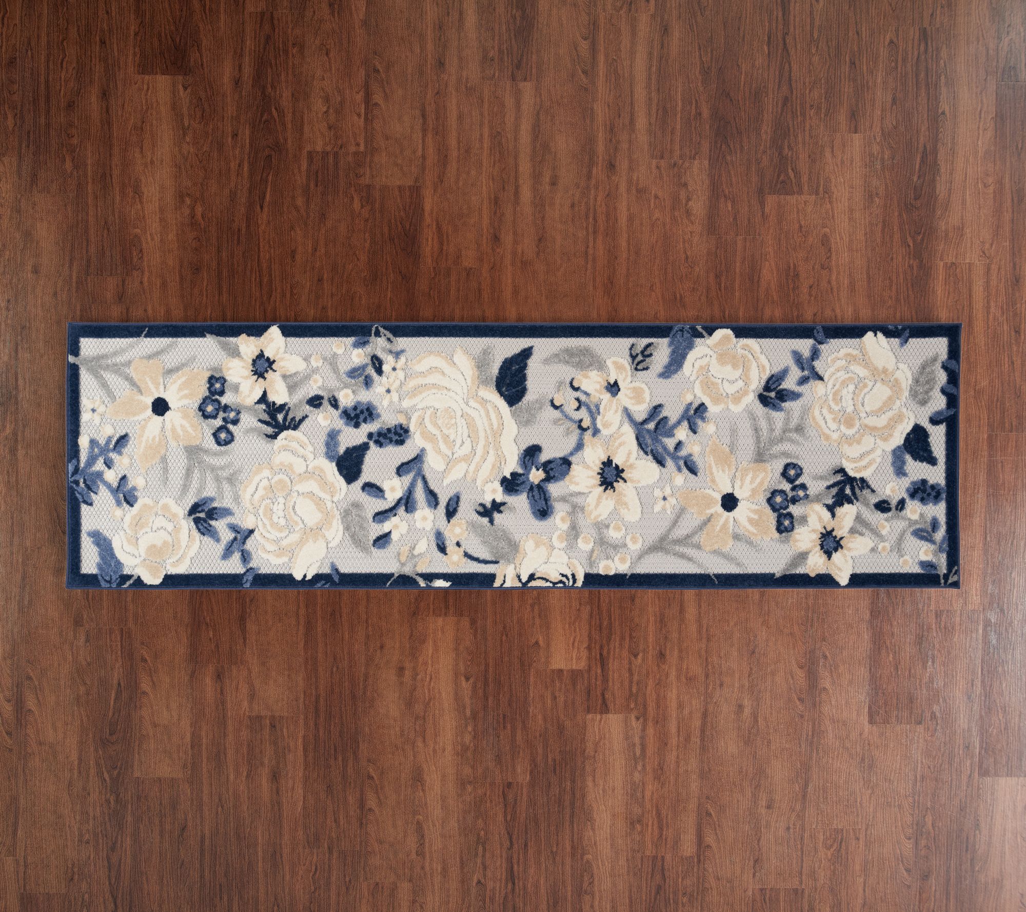 (QVC) Nourison Romantic Garden & Daisy Bouquet Indoor/Outdoor HighLow