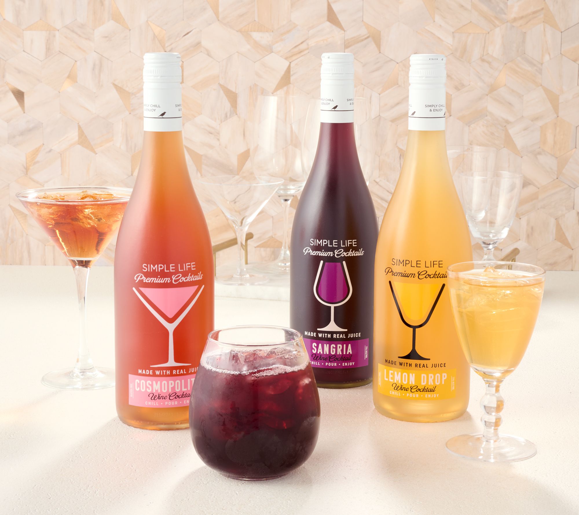 Hemispheres (3) 750-ml Btls Simple Life Premium Wine Cocktails