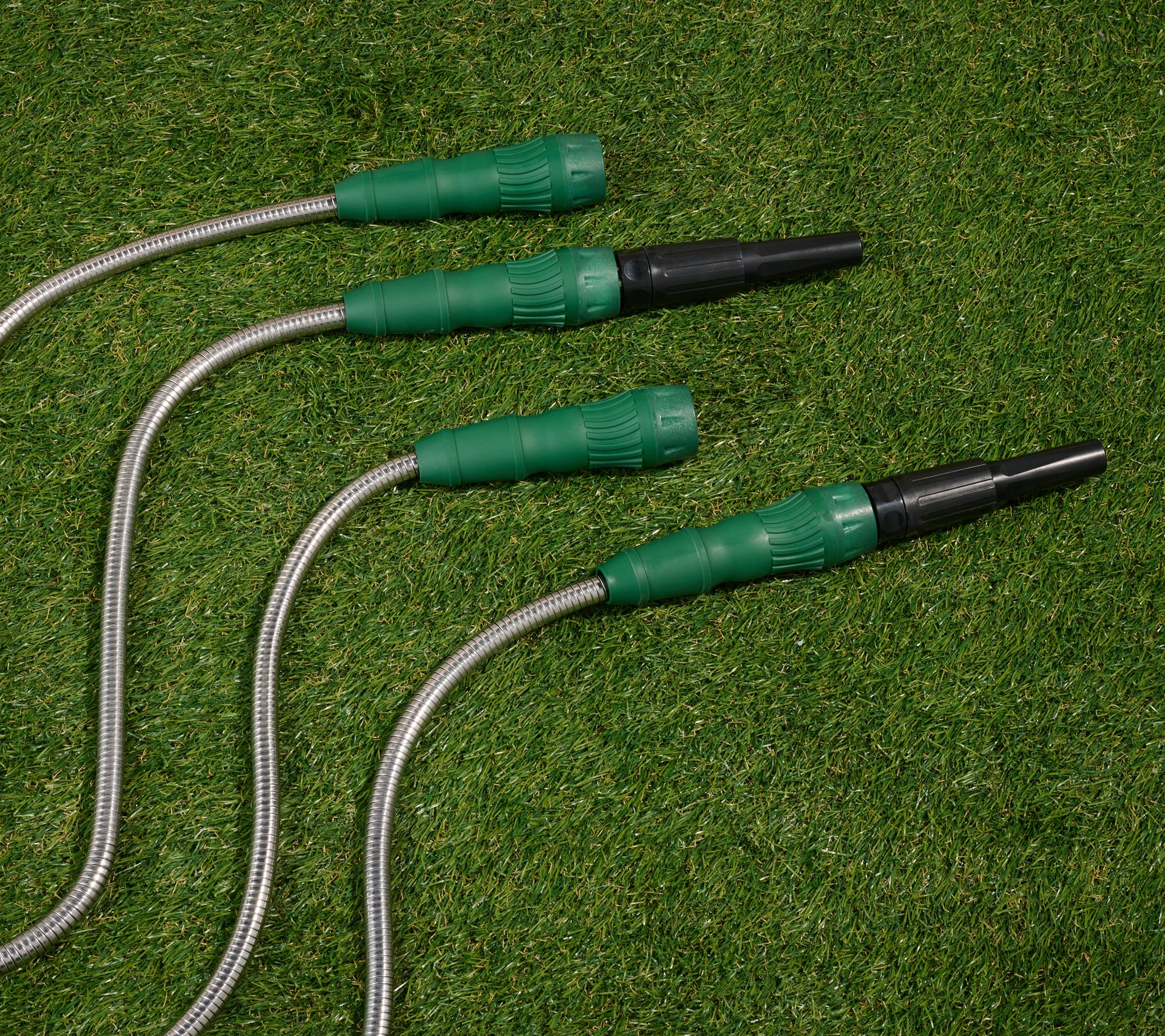 Bernini Set of 2 40' No-Kink Expanding Metal Hoses & Nozzles