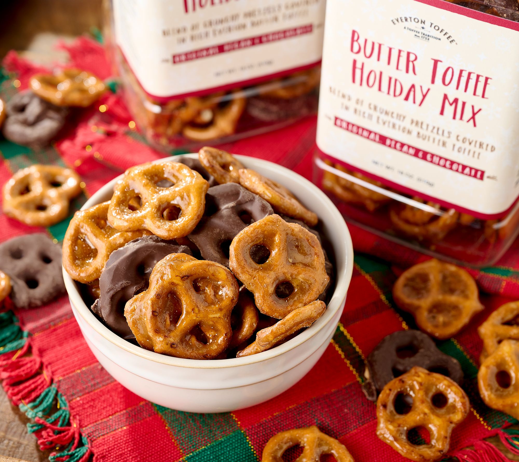 SH12/9 Everton Toffee (2) 18oz Jars Toffee Pretzels
