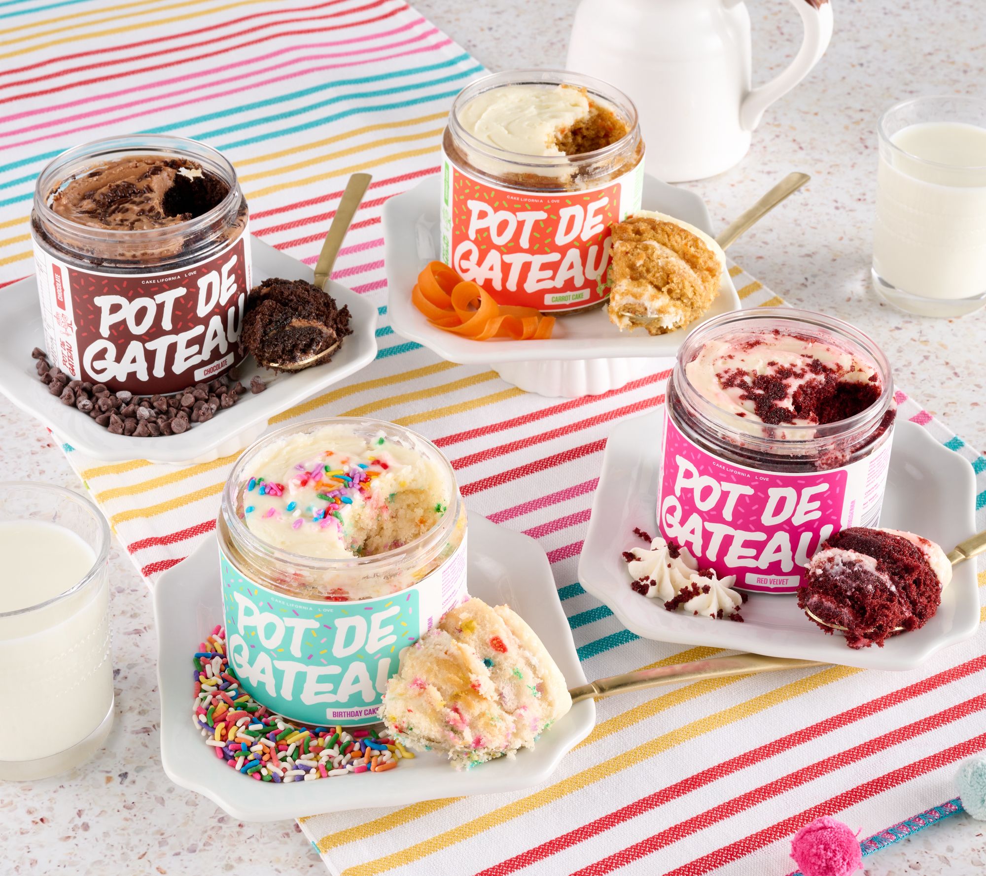 Pot de Gateau (4) 16 oz Decadent Cake Jars