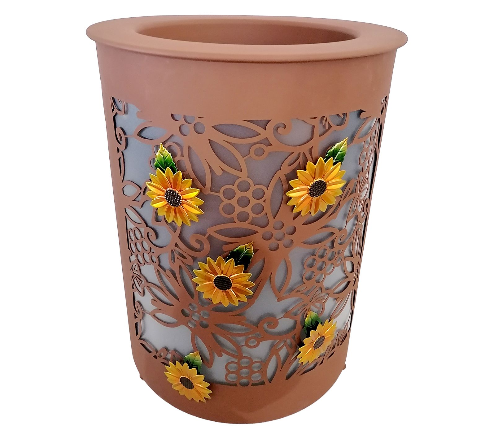 "As Is" Temp-tations Outdoors 16.5" Illuminated Planter w/Icons