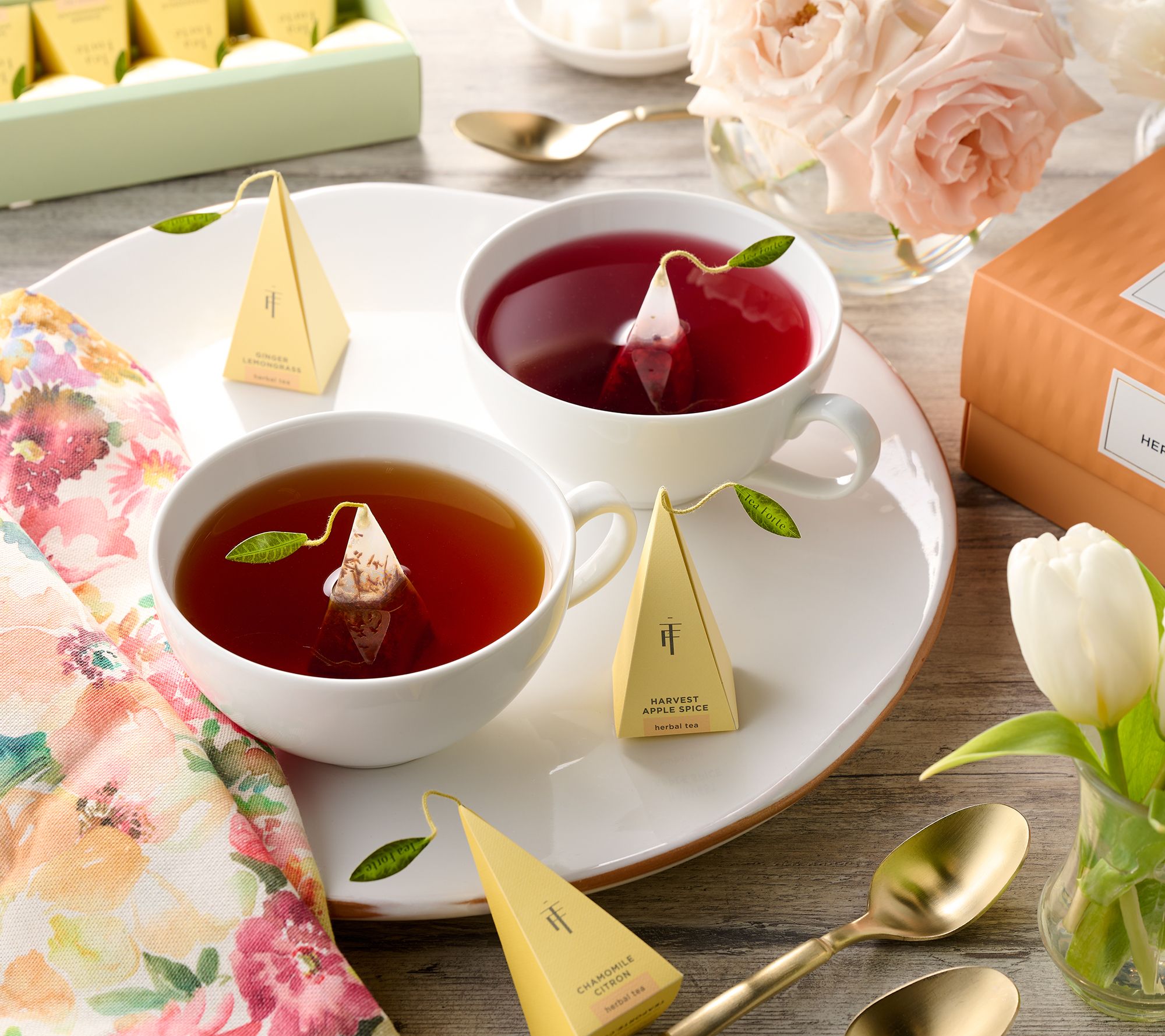 Tea Forte 20-ct Herbal Tea Pyramind Infuser Assortment Box - QVC.com