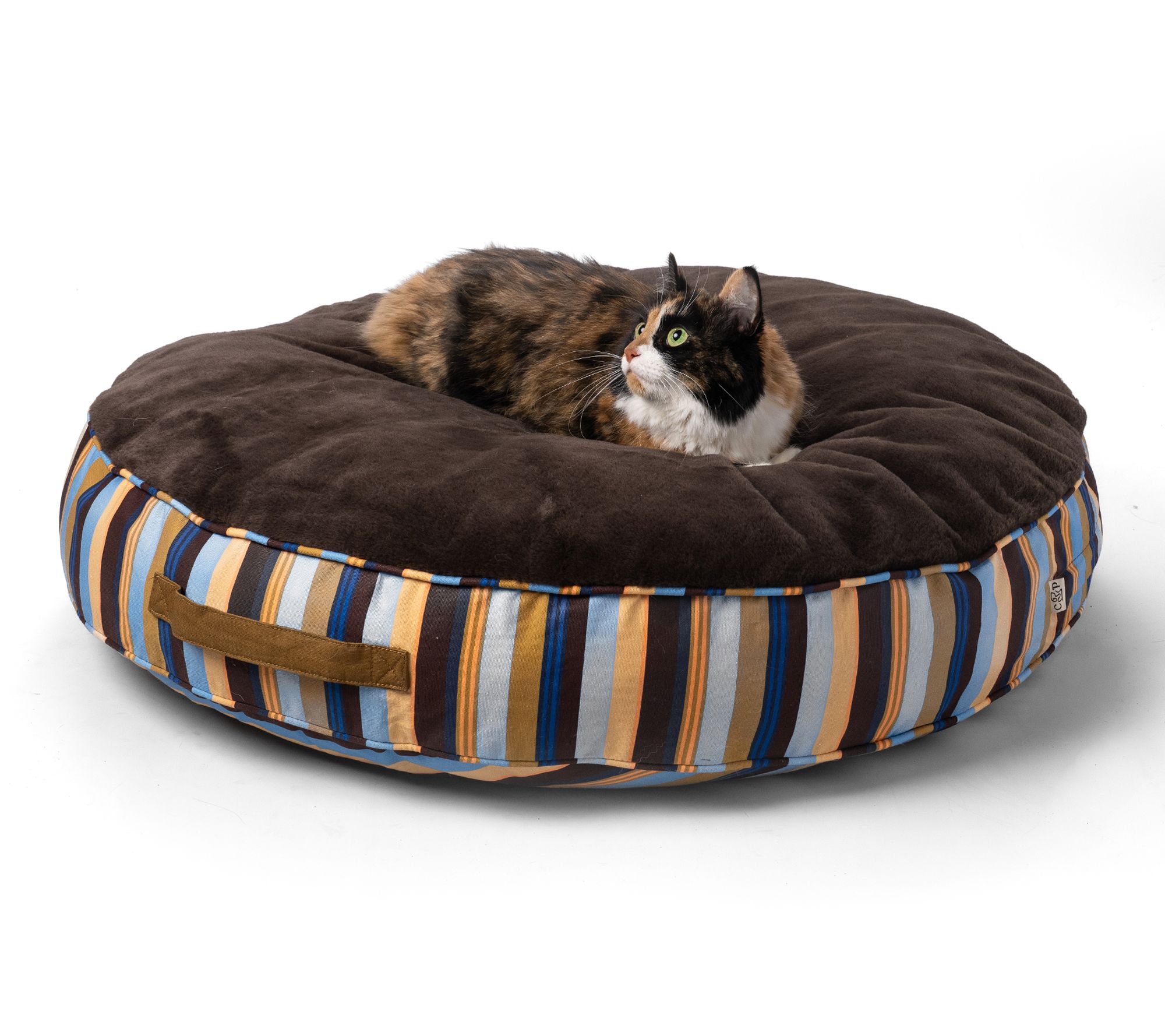 Carolina Pet X-Large Brand Stripe Round Pet Bed