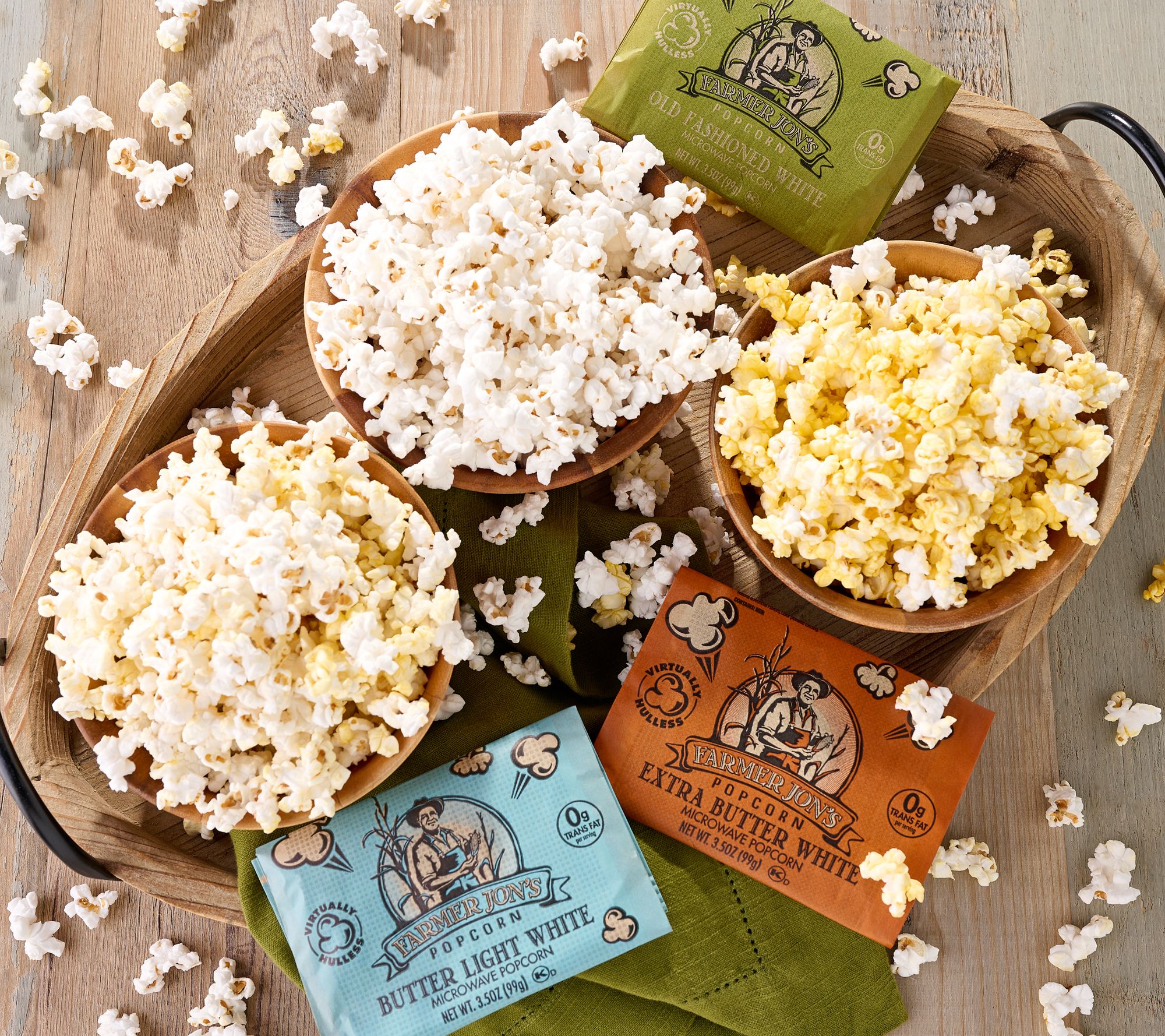 SH10/14 Farmer Jon's (30) 3.5oz Bags Virtually Hulless Popcorn