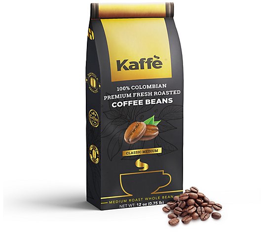 Kaffe 12oz of 100% Arabica Premium Medium RoastCoffee Beans