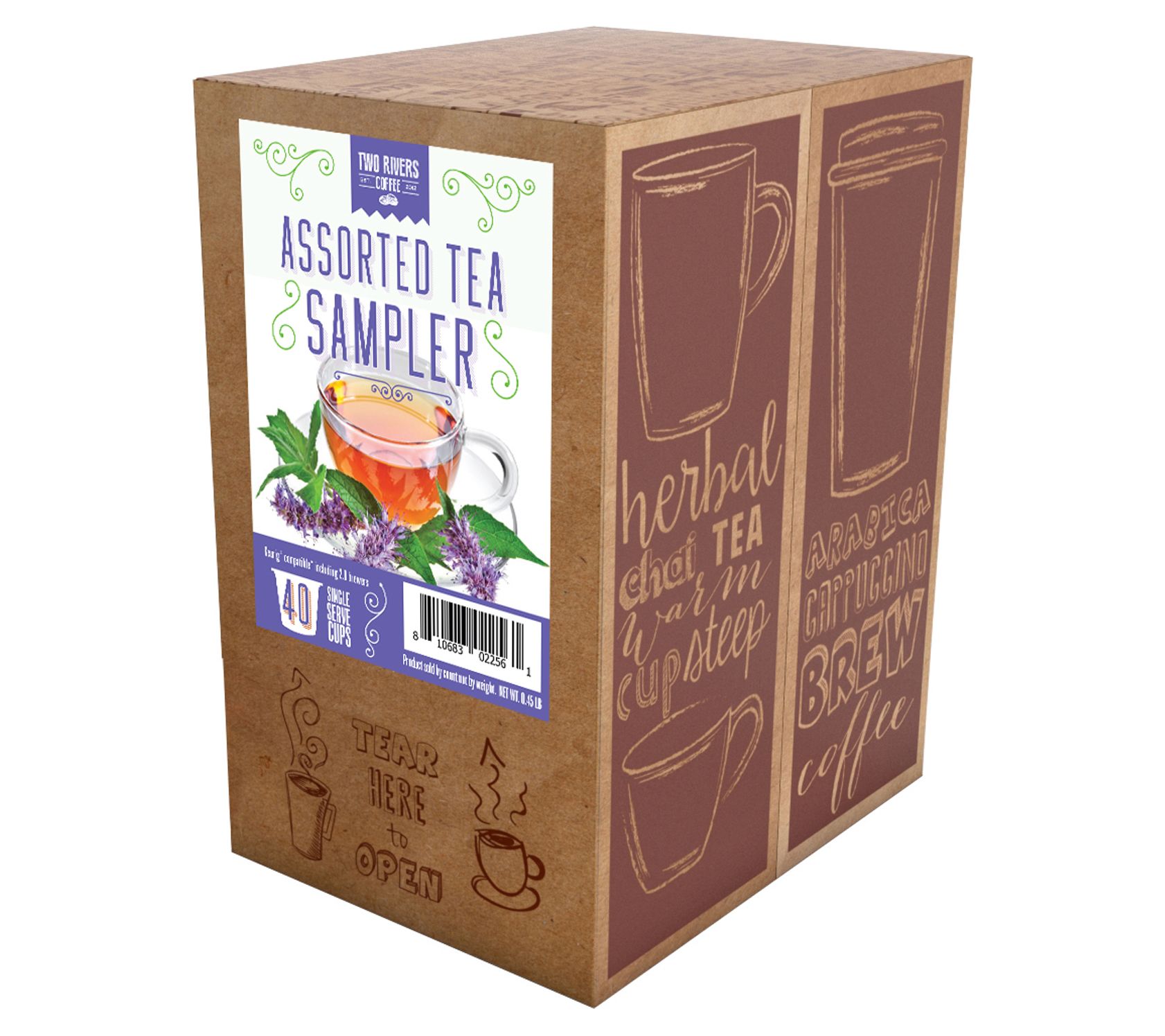 Two Rivers Coffee 40-Count Assorted Tea Sampler Pods - QVC.com