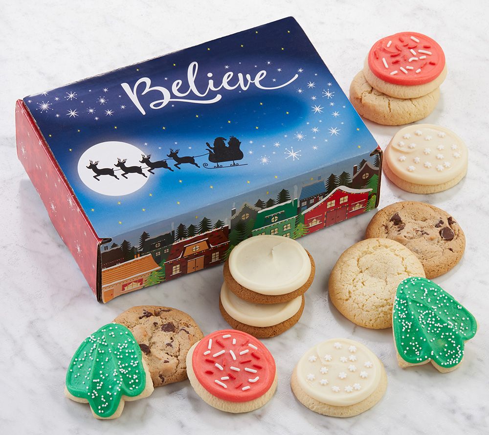 ships 11/4 Cheryl's Holiday Believe Cookie Box