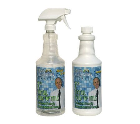 Don Aslett Tub n' Tile Foaming Bathroom Cleaner Set - 32 Oz Concentrated  Formula, Dilution Bottle, Foaming Spray Nozzle | Eco-Friendly Cleaning