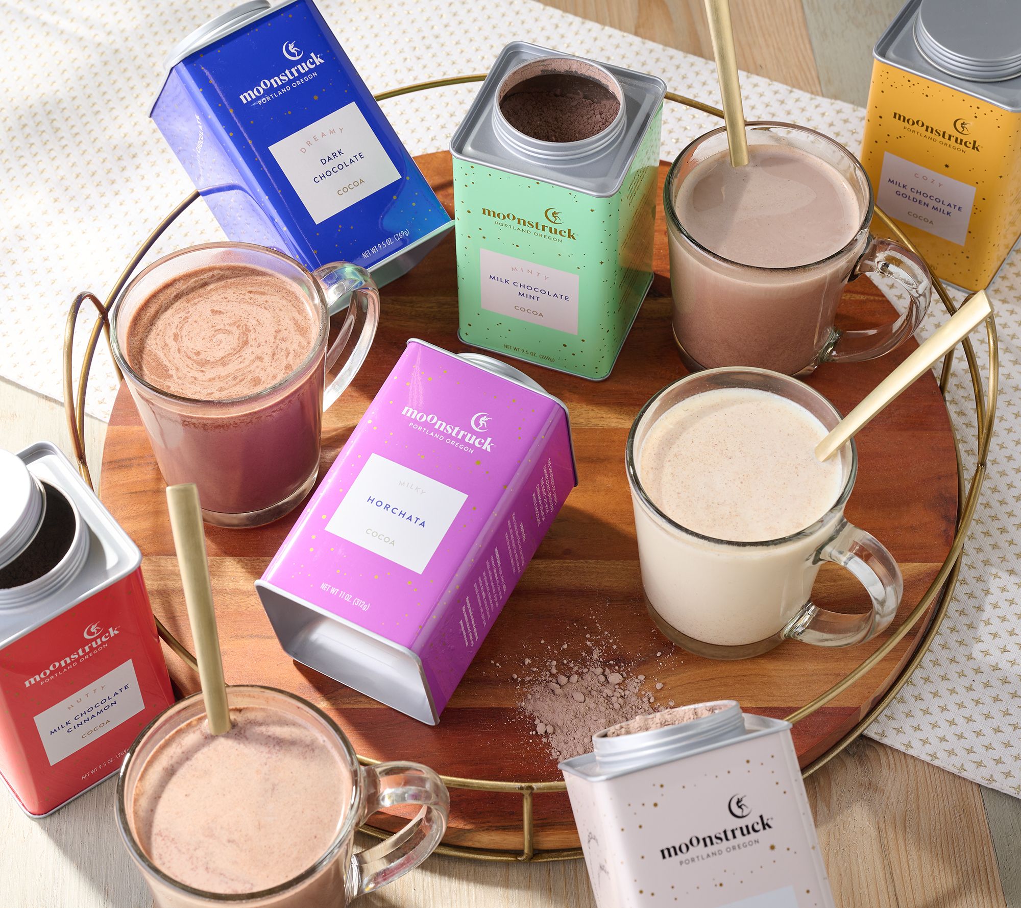 SH12/8 Moonstruck 6 Jumbo Assorted Decadent Hot Cocoa Tins