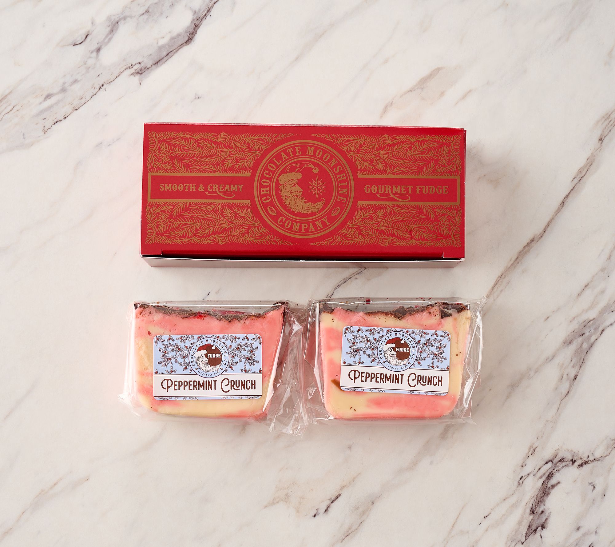 Chocolate Moonshine 1 LB Artisan Fudge in Holiday Box - QVC.com