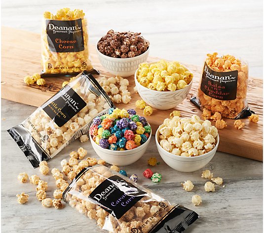 Deanan Popcorn 8 Flavor Variety Pack of Gourmet Popcorn