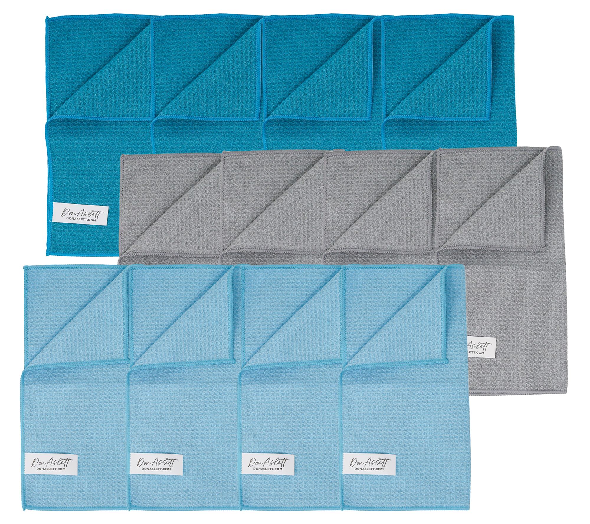 Don Aslett 12X12" Waffle Weave Microfiber Cloth s - 12pk