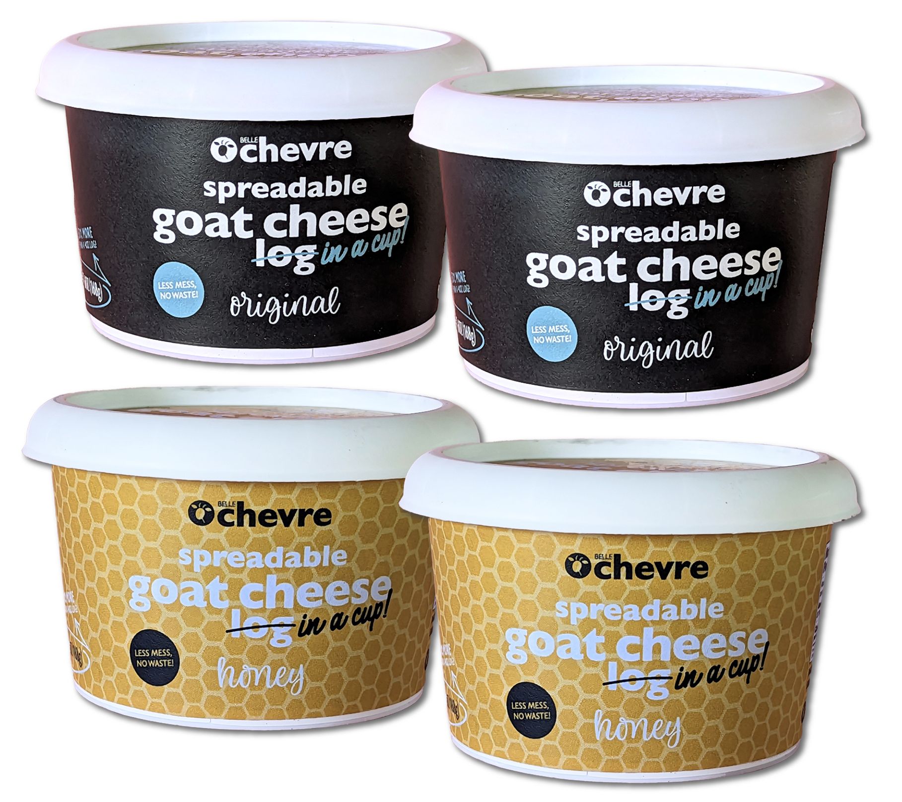 Belle Chevre (4) Pack Spreadable Goat Cheese in Cups