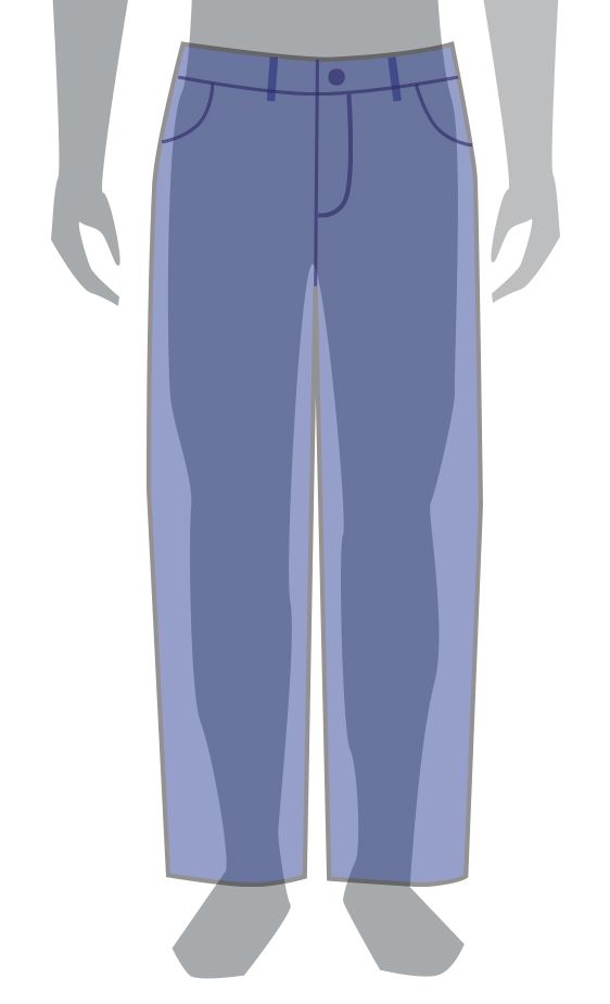 Relaxed fit bottoms for men, demonstrating a generously cut style with maximum comfort.
