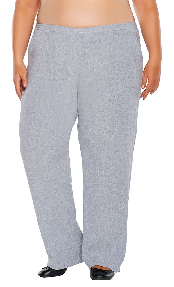 Relaxed fit plus size bottoms for women, generously cut with maximum wearing ease.