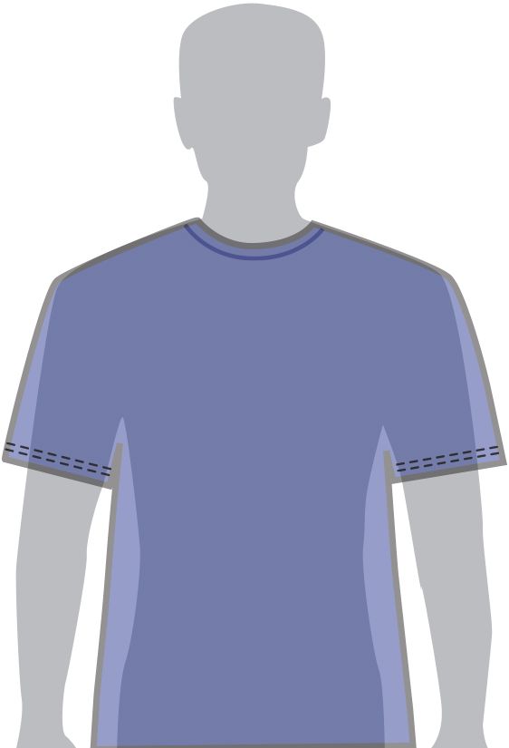 Relaxed fit tops for men, demonstrating a generously cut style with maximum comfort.