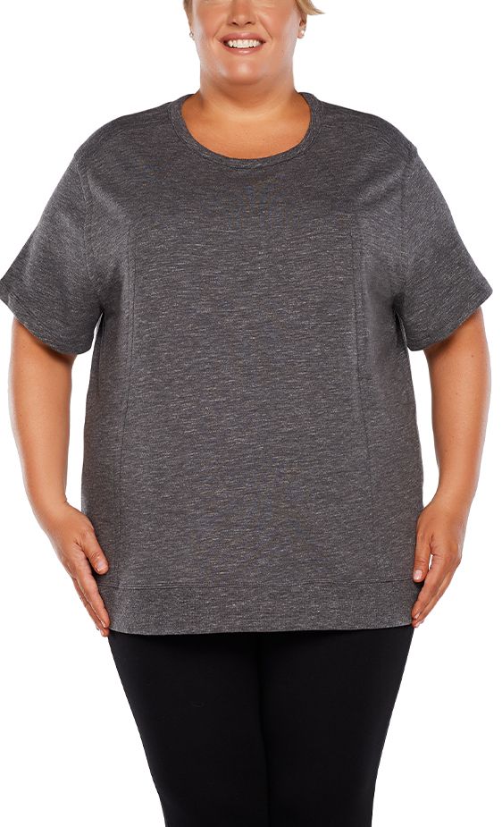 Relaxed fit plus size tops for women, generously cut with maximum wearing ease.