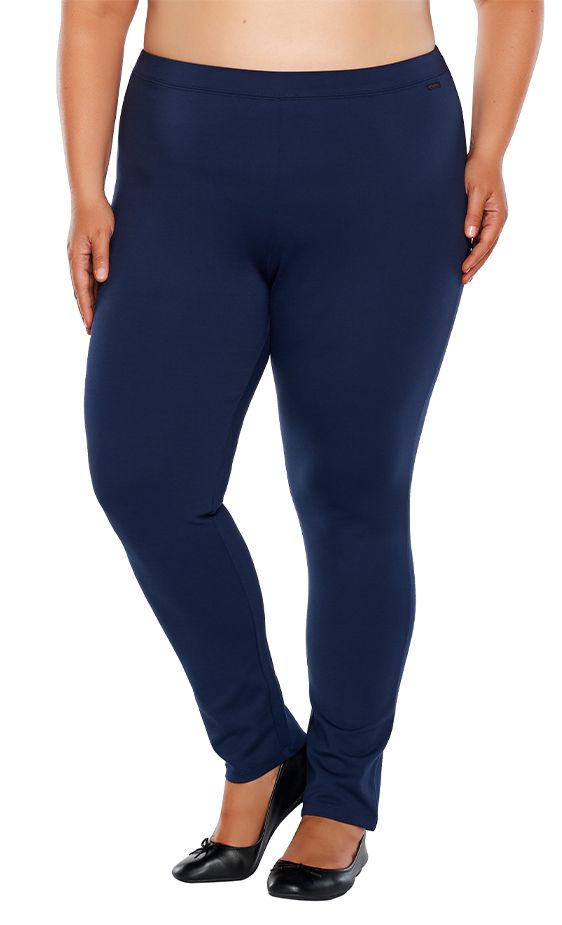 Slim fit plus size bottoms for women, cut to contour the lines of the body.
