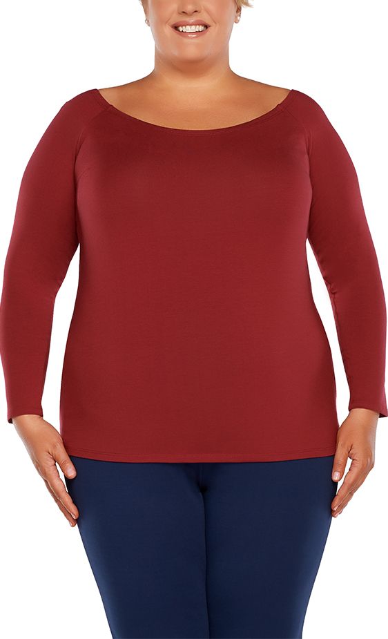 Slim fit plus size tops for women, cut to contour the lines of the body.