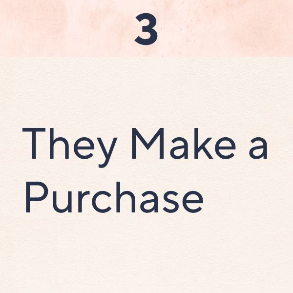 Step 3: They Make a Purchase